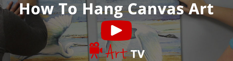 how to hang canvas art video