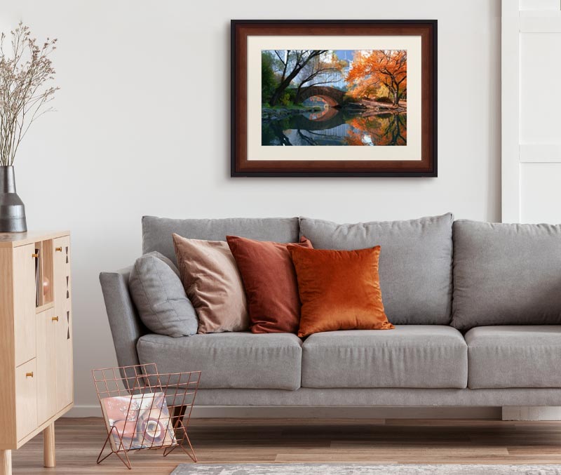 Autumn Scrum canvas in a living room