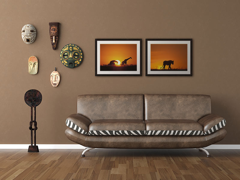 African Safari Themed Living Room
