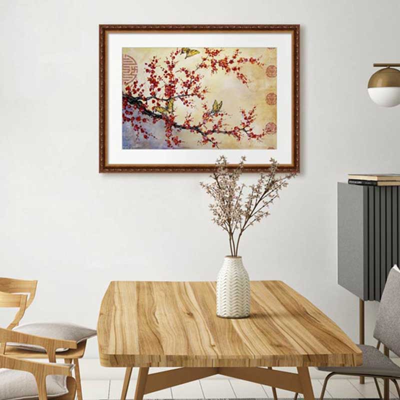 Traditional Asian art in the living room