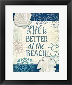 Framed Navy Blue Spa Sentiments II