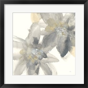 Framed Gray and Silver Flowers II