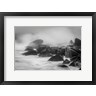 Jaynes Gallery / Danita Delimont - New Jersey, Cape May, Black And White Of Beach Waves Hitting Rocks (R1036011-AEAEAGOFDM)