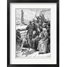 Vintage Images - Group Of Arriving Immigrants Huddled On Ship Deck Waving At Statue Of Liberty (R1041581-AEAEAGOFDM)
