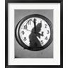Close-up of the shadow of a person carrying a scythe on a clock (R693604-AEAEAGOFLM)