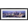 Panoramic Images - Buildings in a city lit up at dusk, Pittsburgh, Allegheny County, Pennsylvania, USA (R747606-AEAEAGOFDM)
