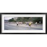 Panoramic Images - Marathon runners on a road, Boston Marathon, Washington Street, Wellesley, Norfolk County, Massachusetts, USA (R749330-AEAEAGOFDM)