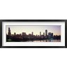 Panoramic Images - City skyline with Lake Michigan and Lake Shore Drive in foreground at dusk, Chicago, Illinois, USA (R750584-AEAEAGOFDM)