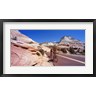 Panoramic Images - Two people cycling on the road, Zion National Park, Utah, USA (R754388-AEAEAGOFDM)