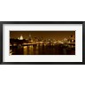 Panoramic Images - View of Thames River from Waterloo Bridge at night, London, England (R757156-AEAEAGOFDM)
