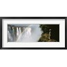 Panoramic Images - Woman looking at a rainbow over the Victoria Falls, Zimbabwe (R757744-AEAEAGOFDM)