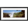 Panoramic Images - Tourists at a viewing point looking at the rainbow formed over Victoria Falls, Zimbabwe (R757745-AEAEAGOFDM)