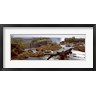 Panoramic Images - Log on the rocks at the top of the Victoria Falls with Victoria Falls Bridge in the background, Zimbabwe (R757748-AEAEAGOFDM)