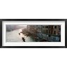 Panoramic Images - Gondolas in the Grand Canal, Venice, Italy (black & white) (R761605-AEAEAGOFDM)