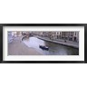 Panoramic Images - High angle view of a boat in a river, Leie River, Graslei, Korenlei, Ghent, Belgium (R762268-AEAEAGOFDM)