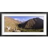 Panoramic Images - Ruins of a village with mountains in the background, Atlas Mountains, Marrakesh, Morocco (R762457-AEAEAGOFDM)