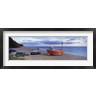 Panoramic Images - Boats on the beach, Branscombe Beach, Devon, England (R763998-AEAEAGOFDM)
