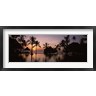 Panoramic Images - Sunset over hotel pool, Lombok, West Nusa Tenggara, Indonesia (R764414-AEAEAGOFDM)