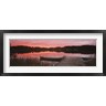 Panoramic Images - Canoe tied to dock on a small lake at sunset, Sweden (R764631-AEAEAGOFDM)