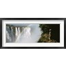 Panoramic Images - Woman looking at a rainbow over the Victoria Falls, Zimbabwe (R765198-AEAEAGOFDM)