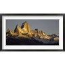 Panoramic Images - Sun Reflecting off Mt Fitzroy, Argentine Glaciers National Park, Santa Cruz Province, Patagonia, Argentina (R768803-AEAEAGOFDM)