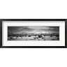 Panoramic Images - High desert plains landscape with snowcapped Sangre de Cristo Mountains in the background, New Mexico (black and white) (R774274-AEAEAGOFDM)