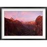 Panoramic Images - Zion Canyon at sunset, Zion National Park, Springdale, Utah, USA (R781310-AEAEAGOFDM)