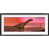 Elena Duvernay/Stocktrek Images - Argentinosaurus dinosaurs amongst a colorful red sunset (R792542-AEAEAGOFDM)