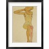 Egon Schiele - Seated Female Nude With Raised Right Arm, 1910 (R822809-AEAEAGOFDM)