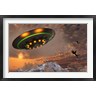 Mark Stevenson/Stocktrek Images - F-22 Raptors Chase a UFO (R824268-AEAEAGOFDM)