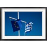 Darrell Gulin / Danita Delimont - Greece, Mykonos, Hora harbor, Union and Greek Flags (R826044-AEAEAGOFDM)