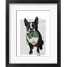 Fab Funky - Boston Terrier With Green Moustache And Spotty Green Bow Tie (R838864-AEAEAGOFLM)