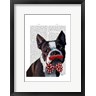 Fab Funky - Boston Terrier Portrait with Red Bow Tie and Moustache (R838866-AEAEAGOFLM)