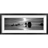 Panoramic Images - Silhouette of sea stacks at sunset, Second Beach, Olympic National Park, Washington State (R885363-AEAEAGOFDM)