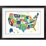 Michael Mullan - Letterpress USA Map (R900660-AEAEAGOFDM)