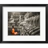 Pangea Images - Young Buddhist Monk Praying, Thailand (BW) (R983032-AEAEAGOFDM)