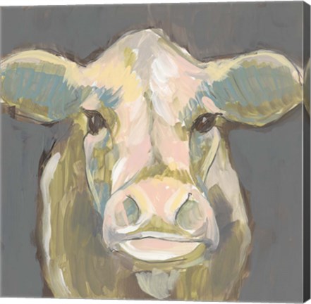 Framed Blush Faced Cow I Print