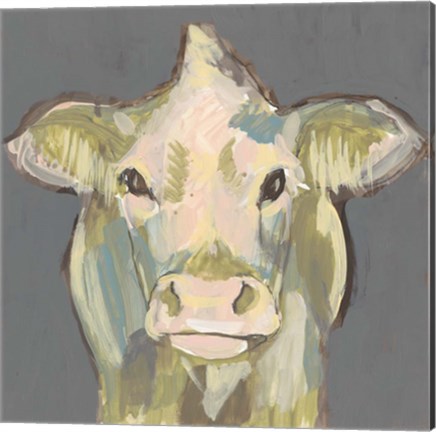 Framed Blush Faced Cow II Print