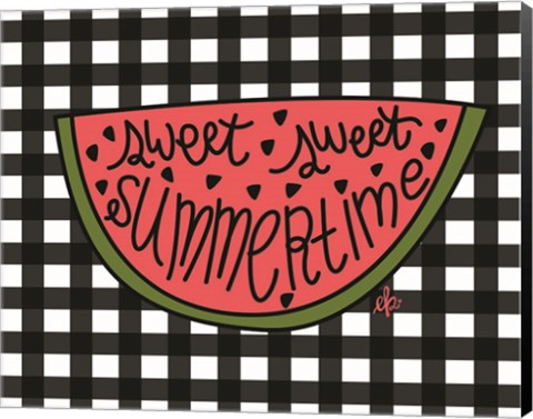 Framed Sweet Summertime Watermelon Print