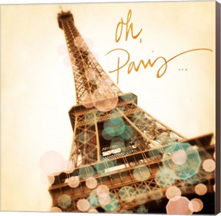 Framed Oh Paris Print