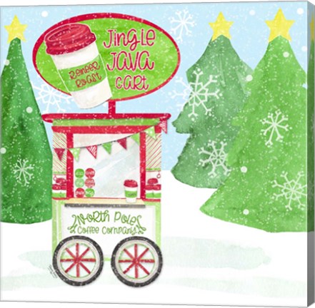 Framed Food Cart Christmas II Jingle Java Print