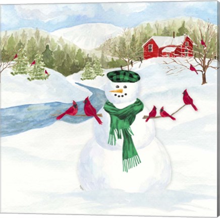 Framed Snowman Christmas II Print