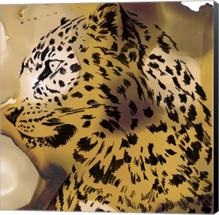Framed Leopard Portrait I Print