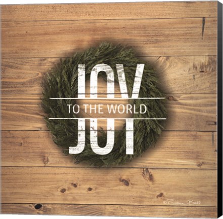Framed Joy to the World with Wreath Print