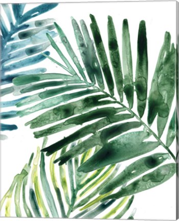 Framed Tropical Leaf Medley II Print