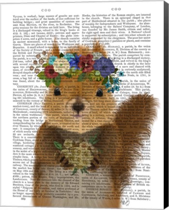Framed Squirrel Bohemian Book Print Print