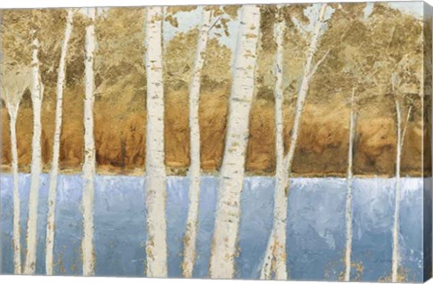 Framed Lakeside Birches Print