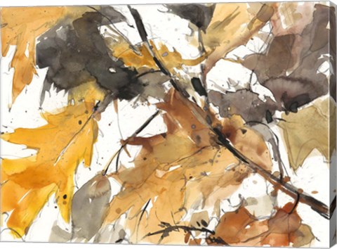 Framed Watercolor Autumn Leaves I Print