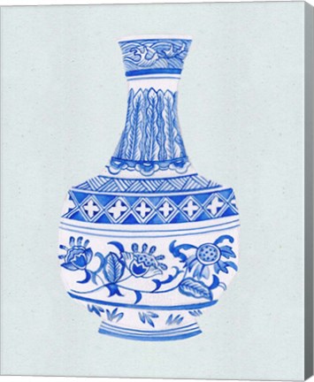 Framed Qing Vase I Print