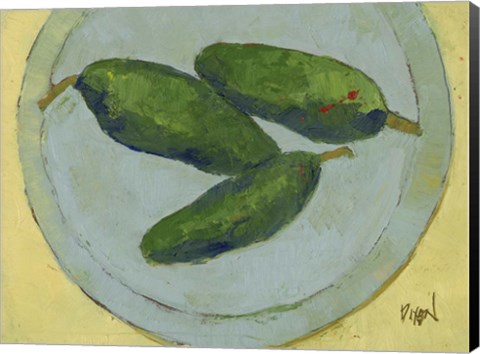 Framed Peppers on a Plate IV Print